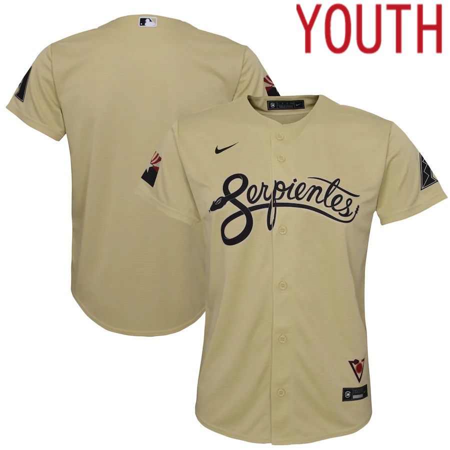 Youth Arizona Diamondbacks Nike Gold City Connect Replica MLB Jersey->women mlb jersey->Women Jersey